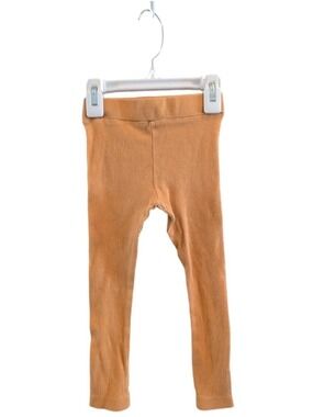 2T Kate Quinn Mustard Yellow Toddler Girls Ribbed Leggings